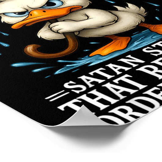 Nope I Can't Go To Hell Satan Still Has Restrainin Poster (Hoek)