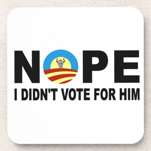 NOPE I DIDN'T STEM FOR HIM ONDERZETTER (Voorkant)