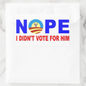 NOPE I DIDN'T STEM FOR HIM RECHTHOEKIGE STICKER (Tas)