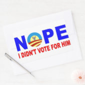 NOPE I DIDN'T STEM FOR HIM RECHTHOEKIGE STICKER (Envelop)