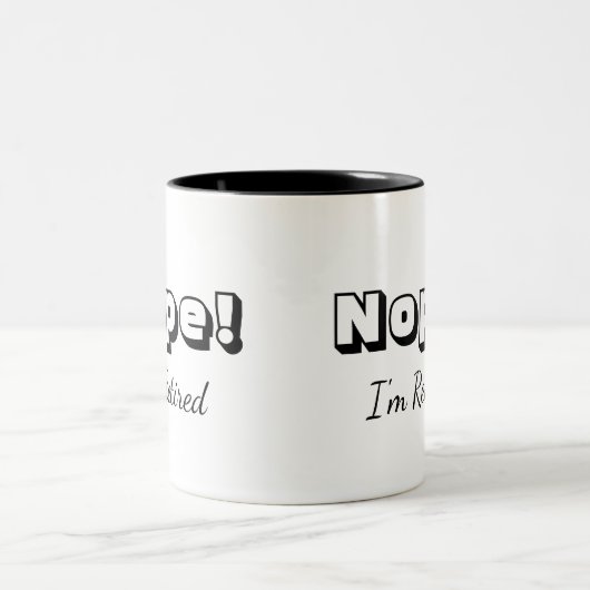 Nope, ik ben in ruste tweekleurige koffiemok (Center)