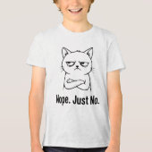 Nope Just No Cat Lover T-Shirt – Funny Gift  (Voorkant)