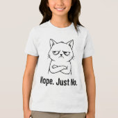 Nope Just No Cat Lover T-Shirt – Funny Gift (Voorkant)