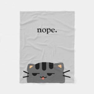 Nope Kat Fleece Deken