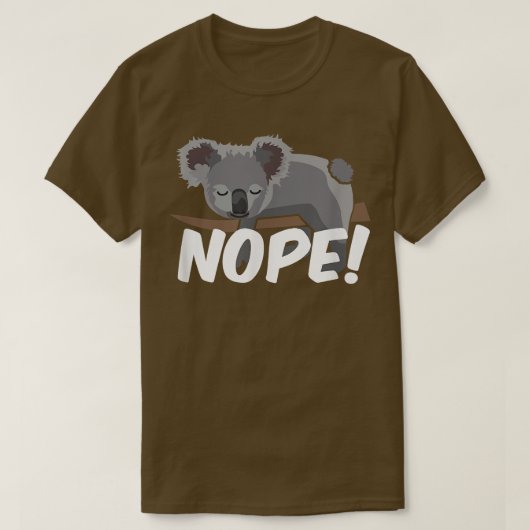 Nope koala Beer T-shirt (Design voorkant)
