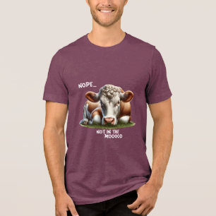 "Nope..." Koe woordspeling Tri-Blend Shirt