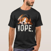 Nope Lazy Beagle Dog T-shirt (Voorkant)