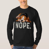 Nope Lazy Beagle Dog T-shirt (Voorkant)