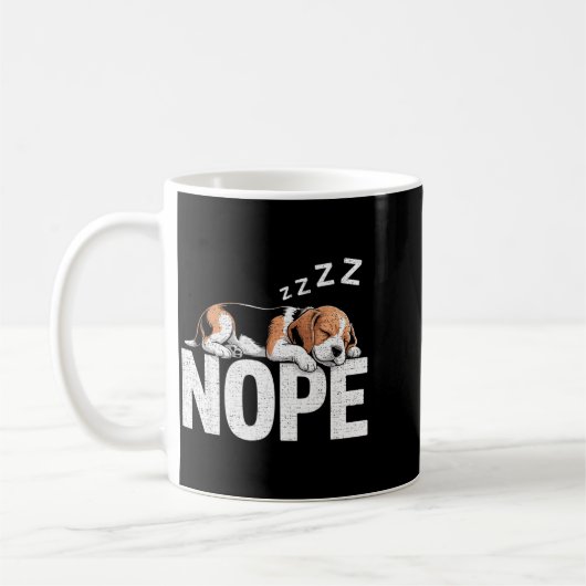 Nope Lazy Beagle Koffiemok (Links)