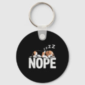 Nope Lazy Beagle  Sleutelhanger (Voorkant)