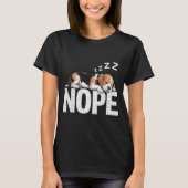 Nope Lazy Beagle  T-shirt (Voorkant)