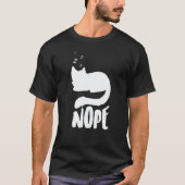 Nope Lazy Cat T-shirt (Voorkant)