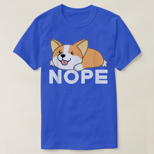 Nope Lazy Corgi 974 T-shirt (Design voorkant)