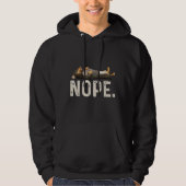 Nope Lazy Dachshund Hoodie (Voorkant)