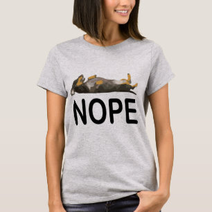 Nope Lazy Dachshund T-shirt