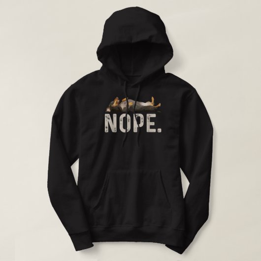 Nope Lazy Dachshund T-Shirt (Design voorkant)