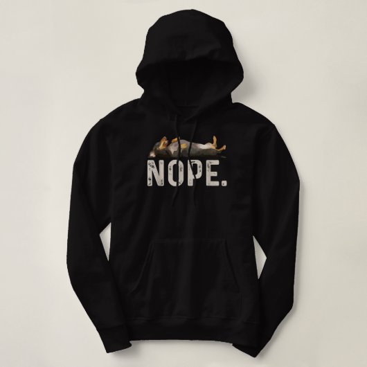 Nope Lazy Dachshund T-Shirt (Design voorkant)