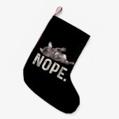 Nope Lazy French Bulldog Hondenliefhebber Gift Kleine Kerstsok (Voorkant (Hangend))
