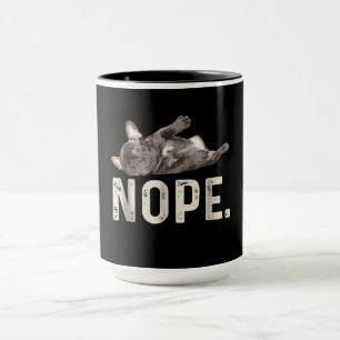 Nope Lazy French Bulldog Hondenliefhebber Gift Mok