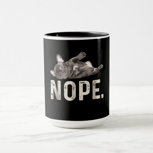 Nope Lazy French Bulldog Hondenliefhebber Gift Mok (Midden)