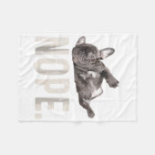 Nope Lazy French Bulldog Lover Gift Fleece Deken (Voorkant (Horizontaal))