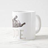 Nope Lazy French Bulldog Lover Gift Grote Koffiekop (Voorkant rechts)