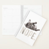 Nope Lazy French Bulldog Lover Gift Planner (Display)