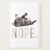 Nope Lazy French Bulldog Lover Gift Planner (Achterkant)