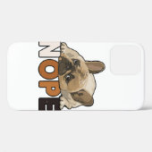 Nope Lazy Funny French Bulldog Lover Case-Mate iPhone Case (Achterkant (horizontaal))