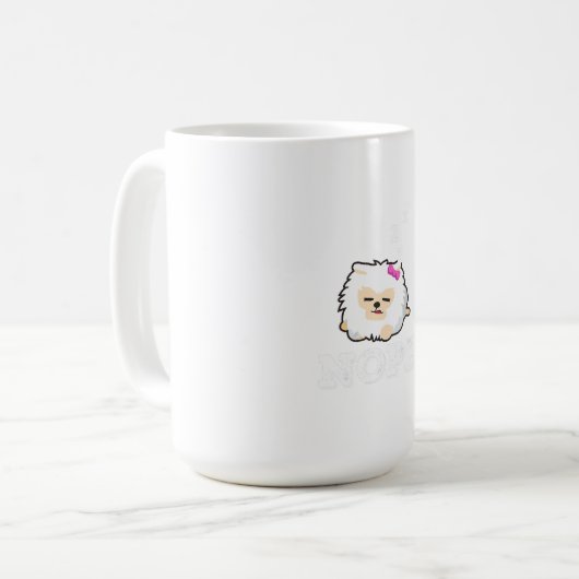 Nope Lazy Pomeranian Dog Puppy Lover Gift Koffiemok (Voorkant links)