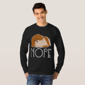 Nope Lazy Pomeranian T-shirt (Voorkant volledig)