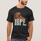 Nope Lazy Rhodesian Ridgeback Dog T-shirt (Voorkant)