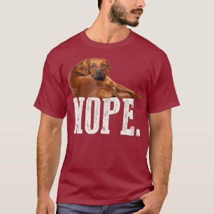 Nope Lazy Rhodesian Ridgeback Hondenliefhebber Gif T-shirt