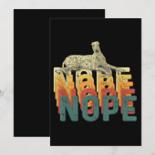 Nope Lazy Whippet Dog - Hondenliefhebber Gift Feestdagenkaart (Voorkant / Achterkant)