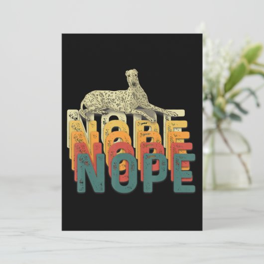 Nope Lazy Whippet Dog - Hondenliefhebber Gift Feestdagenkaart (Staand voorkant)