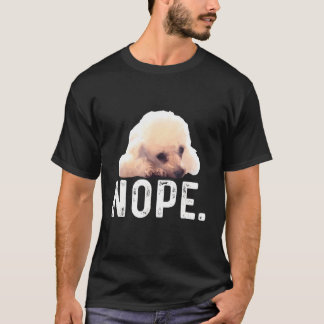 Nope luie poedelhond t-shirt