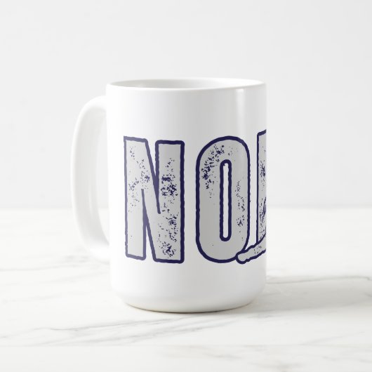 NOPE – Minimal Funny Mood Coffee Cup Koffiemok (Voorkant links)