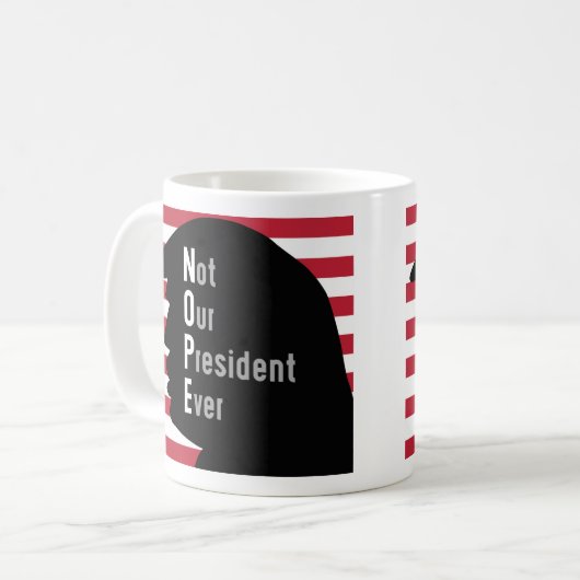 NOPE Niet ons President ooit Koffiemok (Voorkant links)