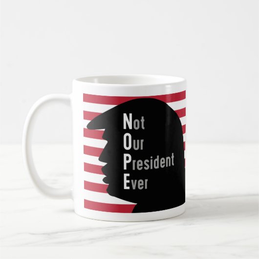 NOPE Niet ons President ooit Koffiemok (Links)