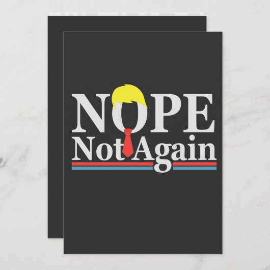 Nope niet opnieuw grappig presidentschap Republike Kaart (Voorkant / Achterkant)