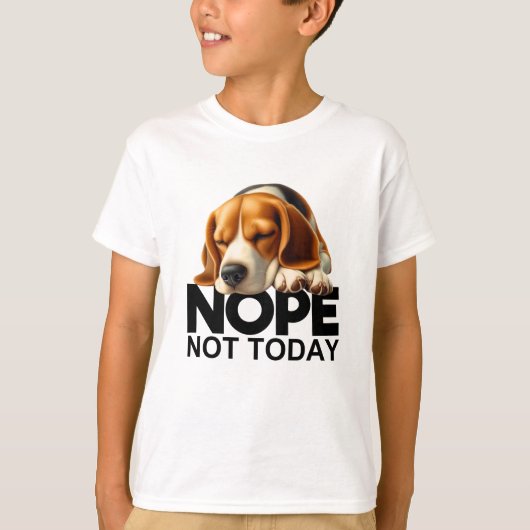 Nope niet vandaag Beagle T-shirt (Voorkant)