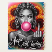 Nope niet vandaag brutale vrouw grappige vrouwen z planner (Achterkant)