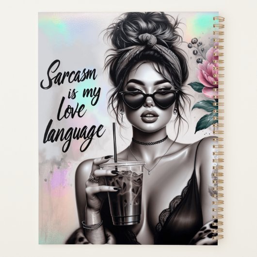 Nope niet vandaag brutale vrouw grappige vrouwen z planner (Achterkant)