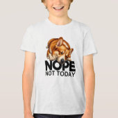 Nope niet vandaag Corgi Tri-Blend Shirt (Voorkant)