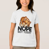 Nope niet vandaag Corgi Tri-Blend Shirt (Voorkant)