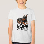 Nope niet vandaag Doberman Pinscher Tri-Blend Shirt (Voorkant)