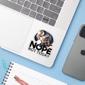 nope, niet vandaag, duitse herder sticker (Laptop met iPhone)
