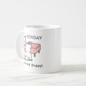 "Nope, niet vandaag" Grumpy Cat Mok - Lazy Monday  (Voorkant links)