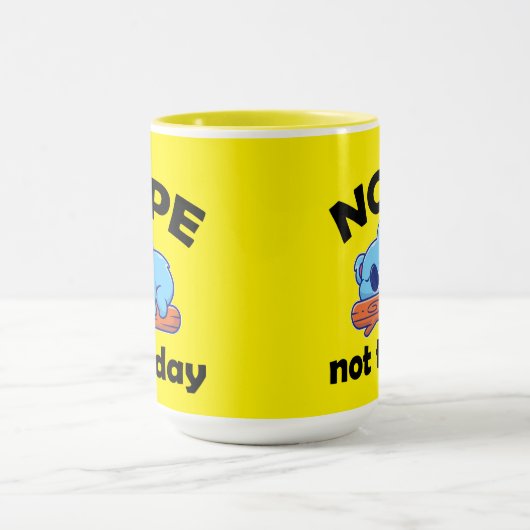 NOPE, niet vandaag. Lazy Koala. Mok (Midden)