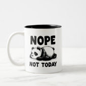 Nope niet vandaag panda Beer twee-tone koffie Mok (Links)